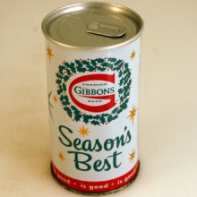 Gibbons Season's Best Beer Can