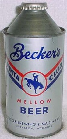 Beckers Uinta Club Beer Can