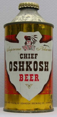 Chief Oskosh Beer Can