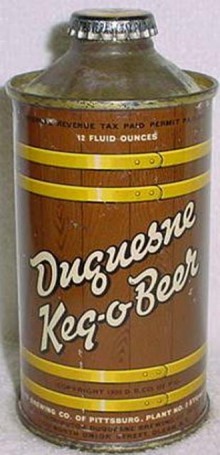 Duquesne Keg O Beer Can