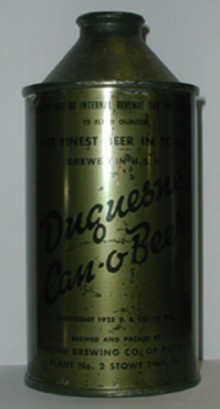 Duquesne (Olive Drab) Beer Can