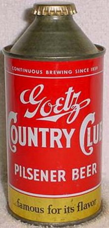 Goetz Country Club Beer Can