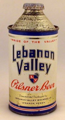 Lebanon Valley Pilsner Beer Can