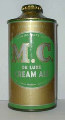 M.C. CREAM ALE Beer Can