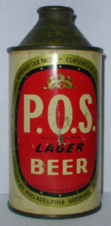 P.O.S. Lager Beer Can