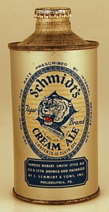 Schmidts Tiger Brand Cream Ale Beer Can