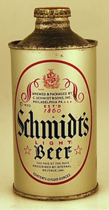 Schmidts Light Beer Can