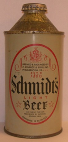 Schmidts Light Beer Can