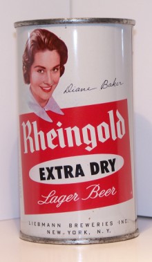 Miss Rheingold Diane Baker Beer Can