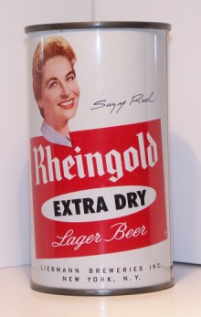 Miss Rheingold Suzy Ruel Beer Can