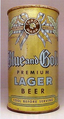 Blue and Gold Premium Lager Beer Can