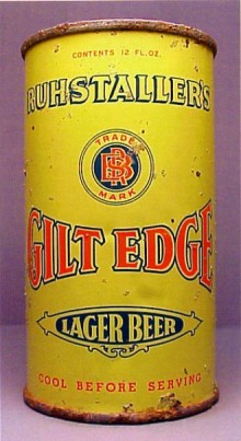 Ruhstallers Gilt Edge Lager Beer Can