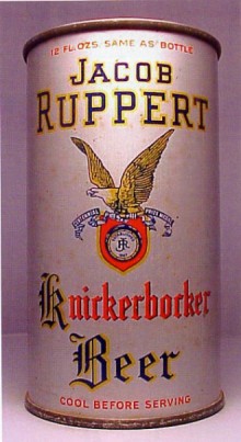 Jacob Ruppert Knickerbocker Beer Can