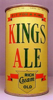 Kings Cream Ale Beer Can