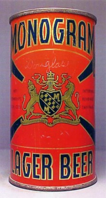 Monogram Lager Beer Can