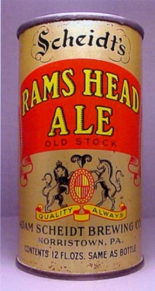 Scheidts Rams Head Ale Beer Can