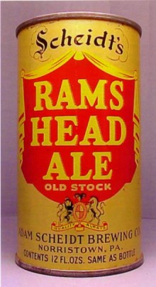 Scheidts Rams Head Ale Beer Can