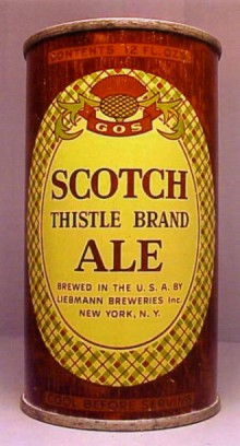 Scotch Thistle Brand Ale Beer Can