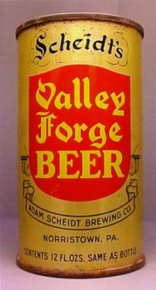 Scheidts Valley Forge Beer Can