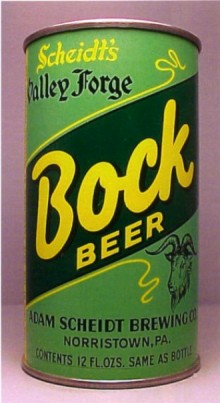 Scheidts Valley Forge Bock Beer Can