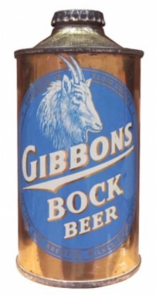 Gibbons Bock Beer Can